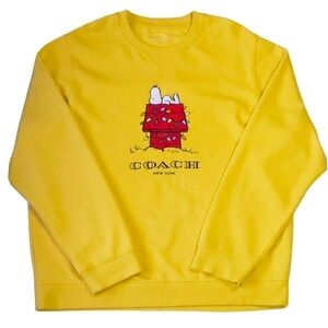 Coach X Peanuts Snoopy Lights Crewneck Marigold Yellow XXL